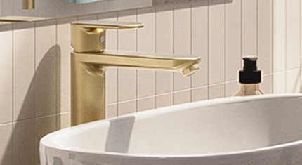 Inspired Design SOLACE basin mixer 210mm Champagne Gold